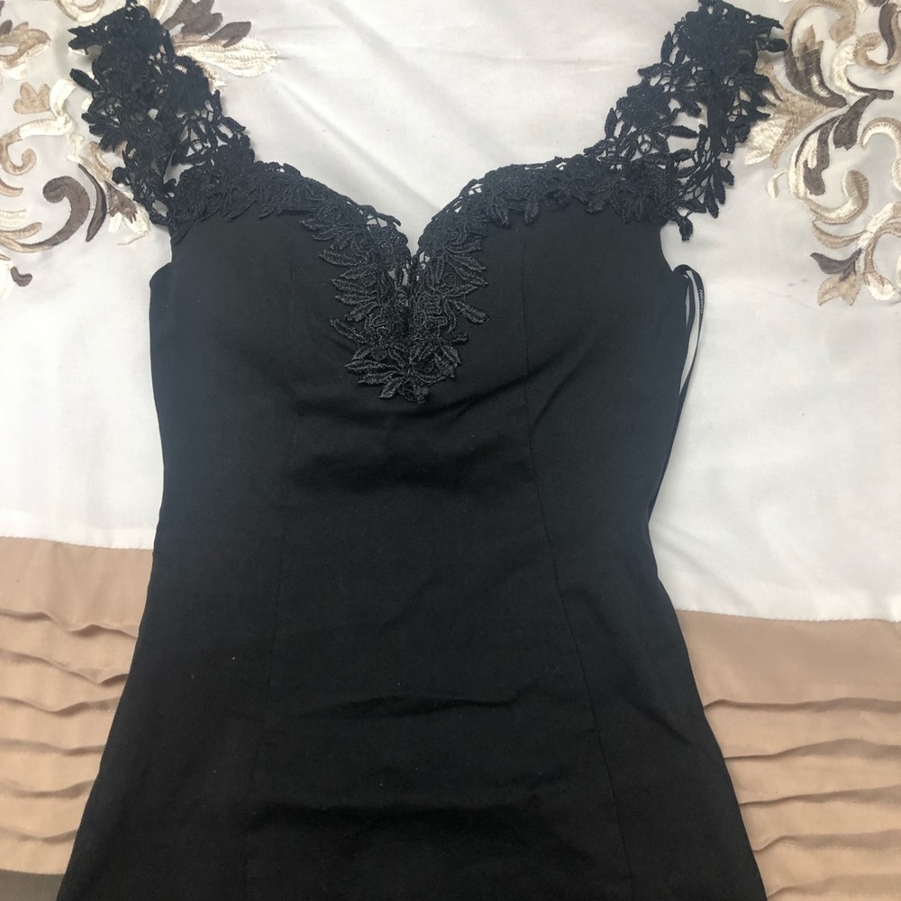 Black mini dress